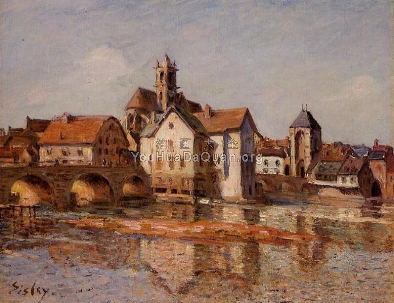 The Moret Bridge - 阿尔弗莱德·西斯莱